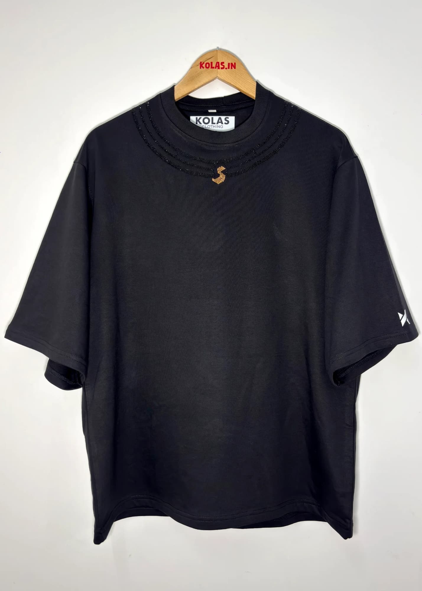 Duck Rhinestone Collar Oversized Tee