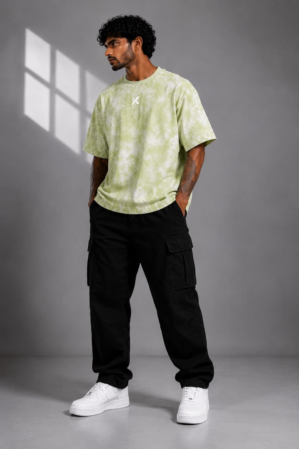 Mint Gradient Drop Shoulder T-Shirt